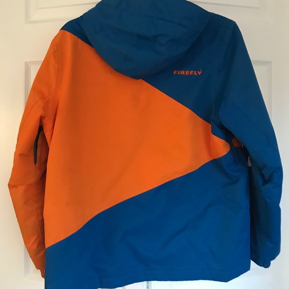 Firefly ski coat, orang/blue, youth large - Picture 2 of 7